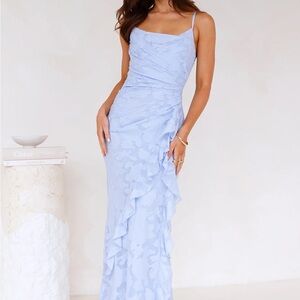 Elegant Blue Women's Dress